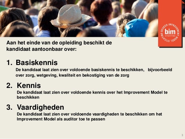 Hoe ziet de opleiding over het Improvement Model eruit?