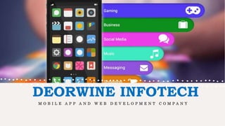 DEORWINE INFOTECH
M O B I L E A P P A N D W E B D E V E L O P M E N T C O M P A N Y
 