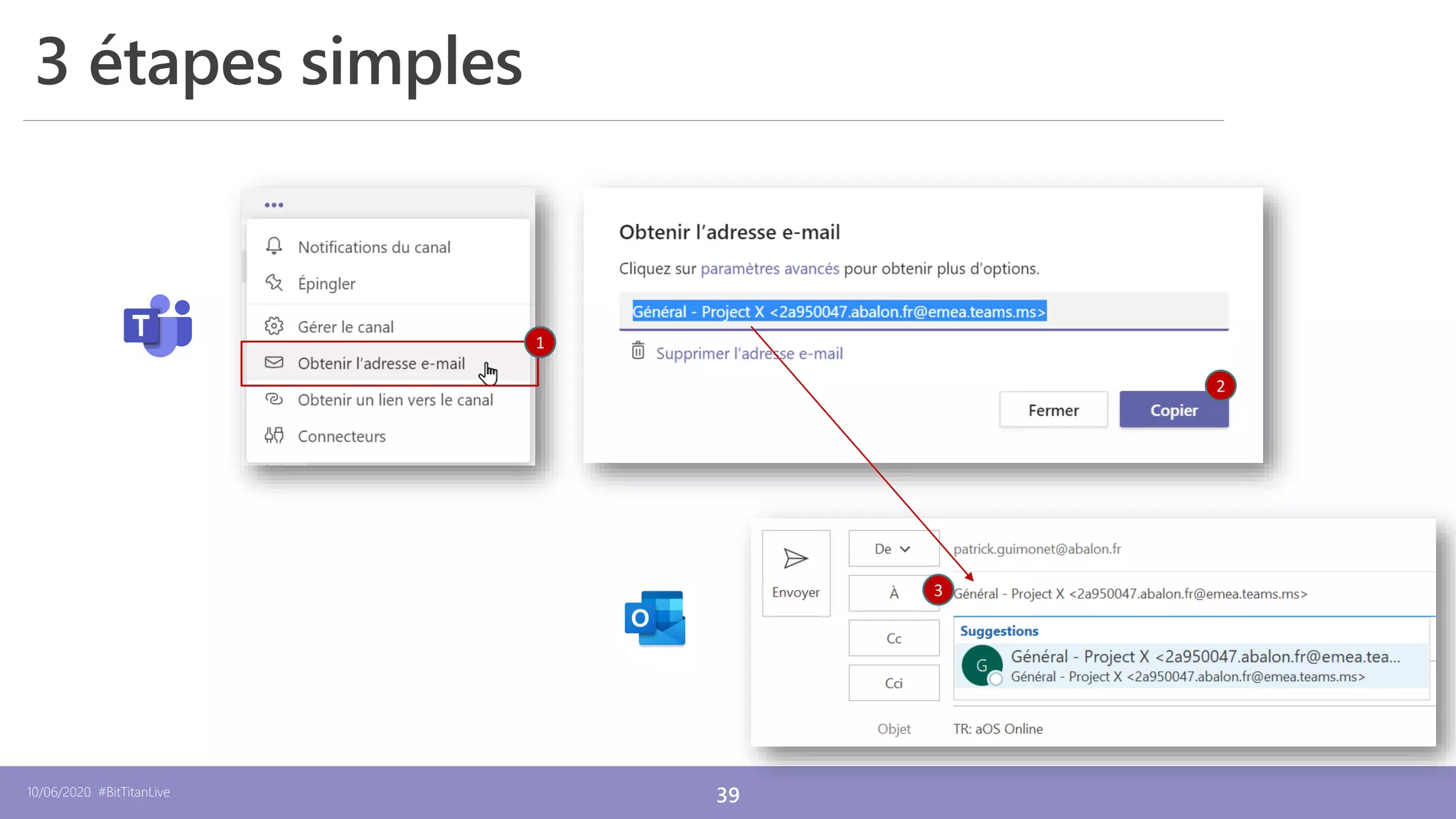 10/06/2020 #BitTitanLive 39
3 étapes simples
1
2
3
 