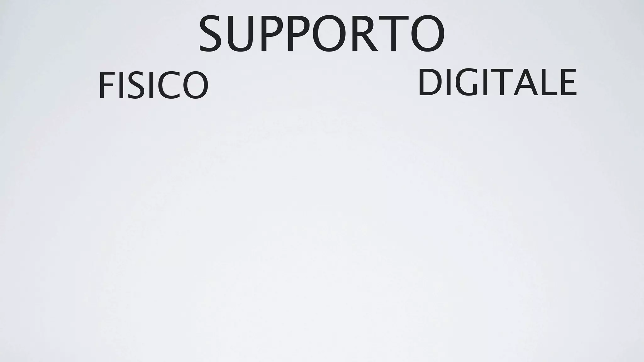 SUPPORTO
FISICO      DIGITALE
 