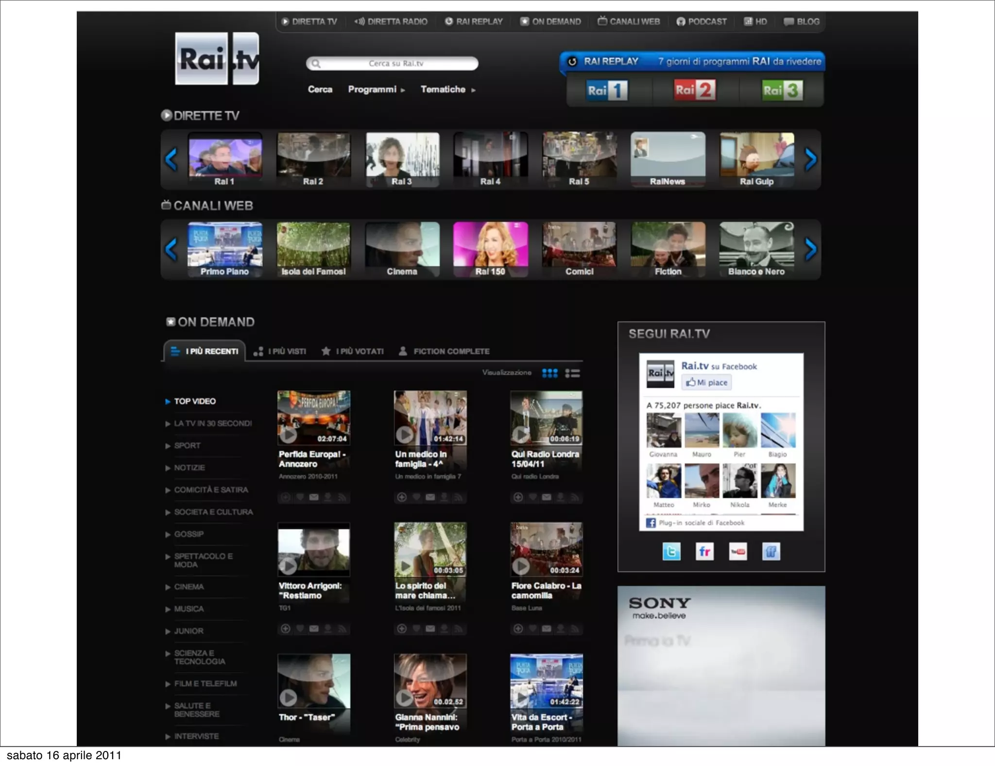 sabato 16 aprile 2011
 