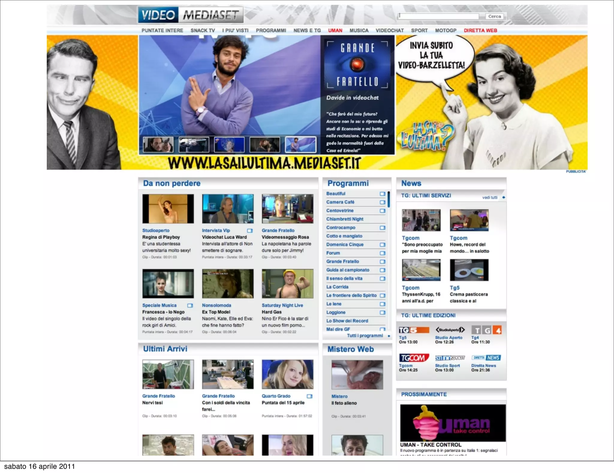 sabato 16 aprile 2011
 