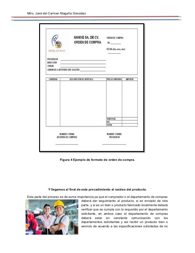 formato orden de pedido excel