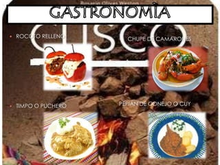 GASTRONOMÌAPEPIÁN DE CONEJO O CUYROCOTO RELLENOTIMPO O PUCHERO CHUPE DE CAMARONES