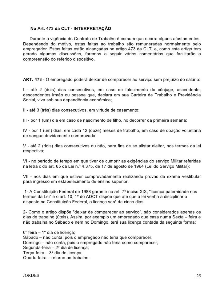 Artigo 473 da clt
