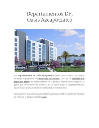 Departamentos oasis-azcapotzalco