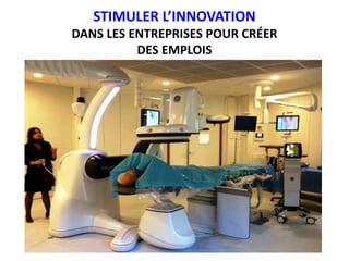 STIMULER L’INNOVATION
DANS LES ENTREPRISES POUR CRÉER
DES EMPLOIS
 