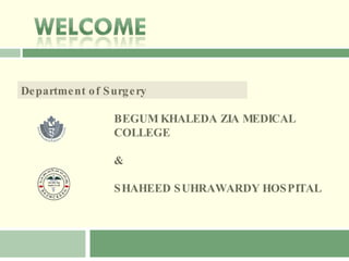 Department of Surgery, SSH and BKZMC