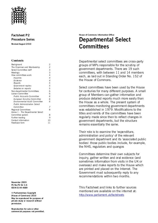 Departmental select committees_(factsheet)[1]