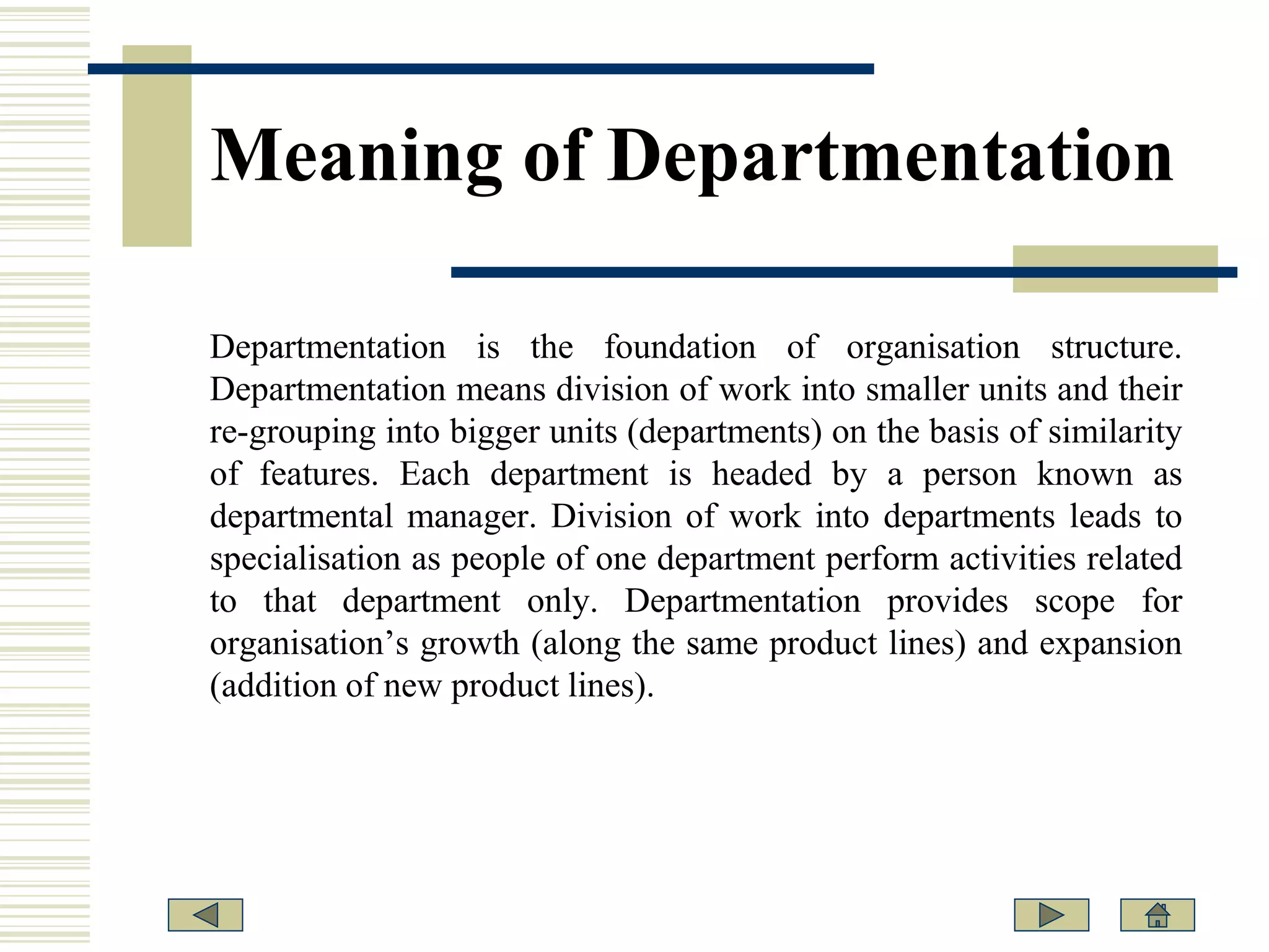 Departmentation | PDF