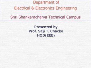 Presented by
Prof. Saji T. Chacko
HOD(EEE)
 