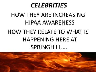 Department Head Hot Hipaa Topic Presentation