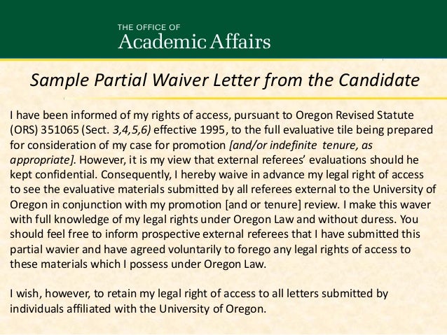 department heads office managers staff revised jan 2014 final should i waive my right to see letter of recommendation