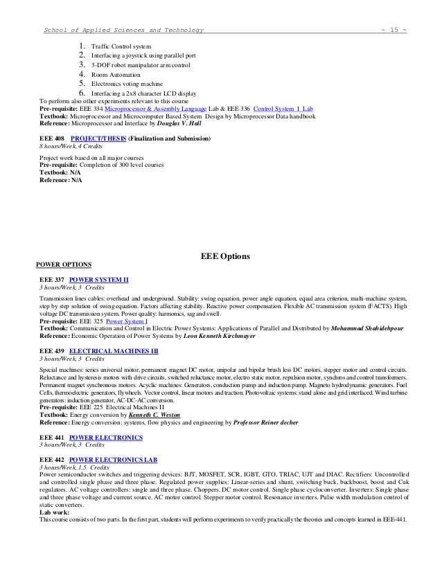 Department of electrical and electronic engineering