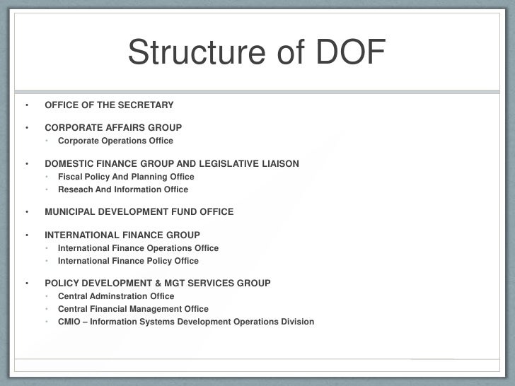 department of finance office of financial management