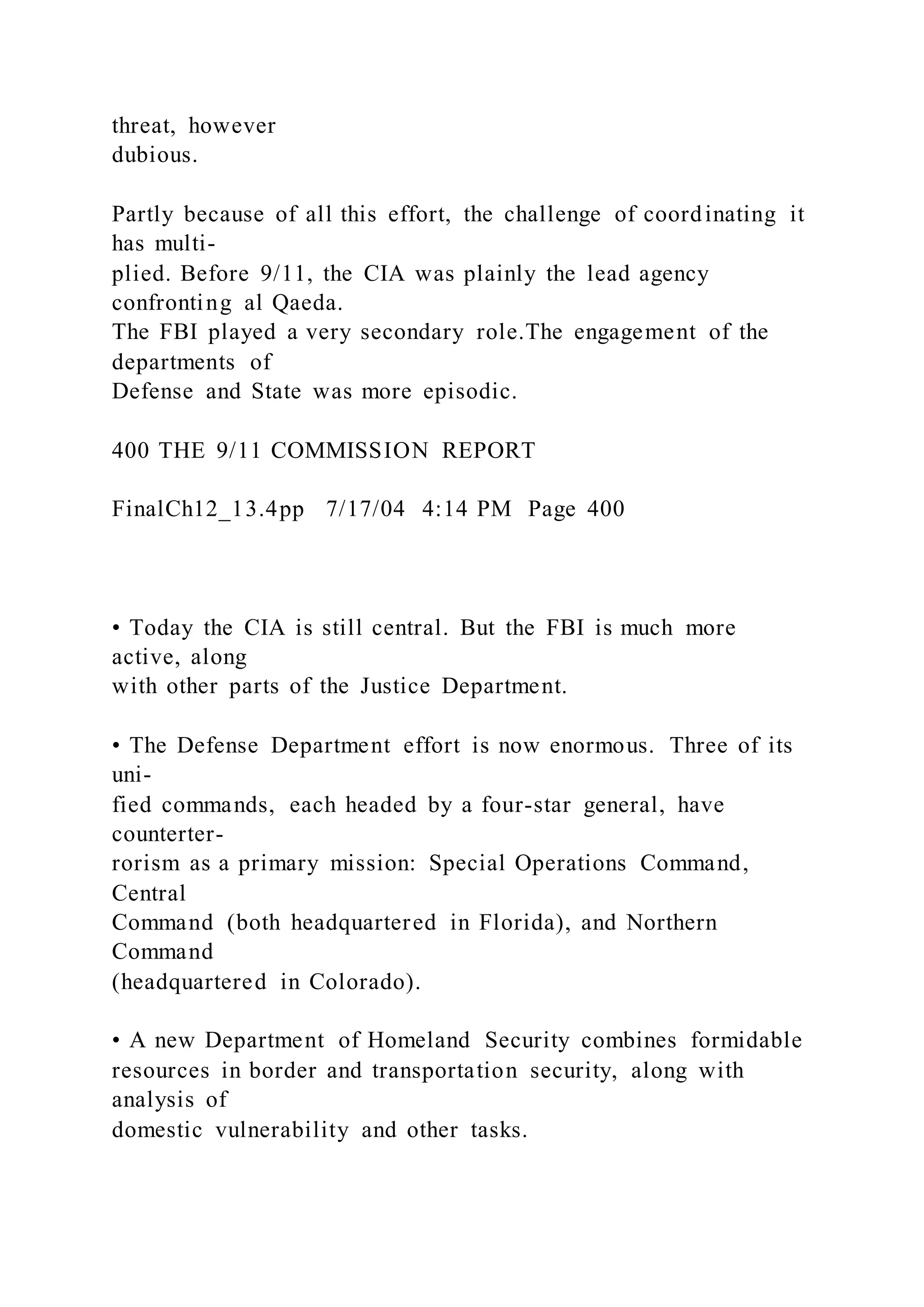 DEPARTMENT OF HOMELAND SECURITY PROGRESS IN IMPLEMENTING 