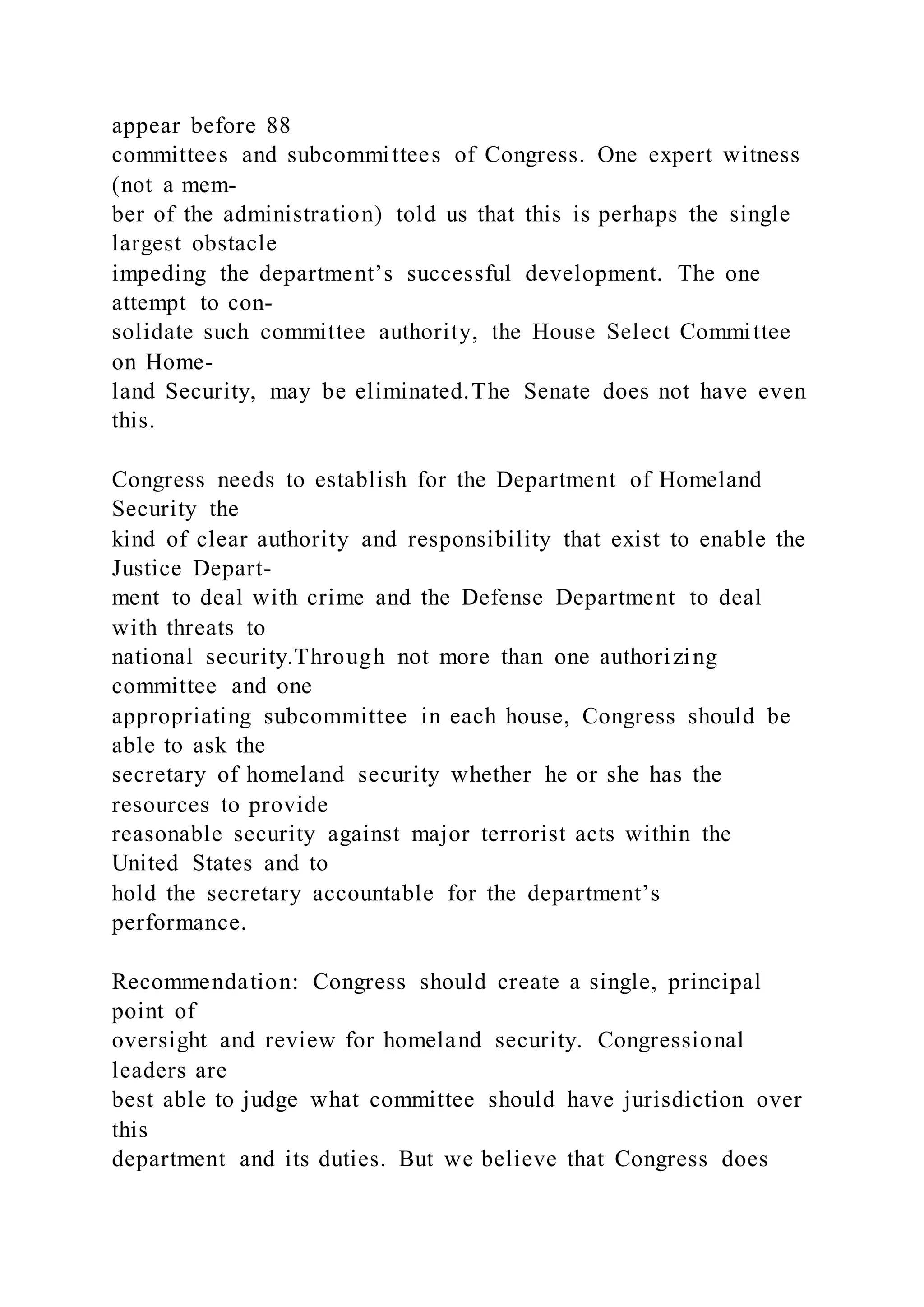 DEPARTMENT OF HOMELAND SECURITY PROGRESS IN IMPLEMENTING 