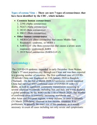 Corona Types covid-19 | DOCX