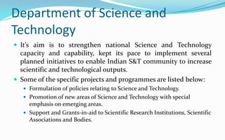 Department of science and technology | PPTX