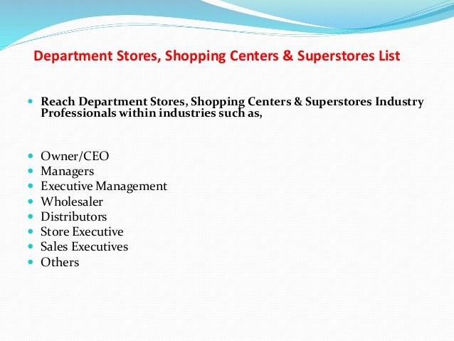 shopping list by department