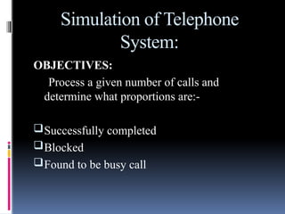 DEPARTURE SIMULATION OF COMPUTER SYSTEM :Focus on Telephone Systems in ...