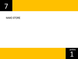 7 
1prelims 
NAMO STORE 
 