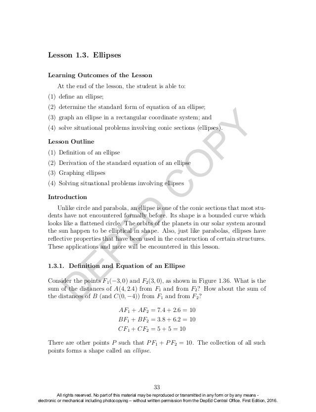 Pre Calculus Grade 11 Learner S Module Senior High School