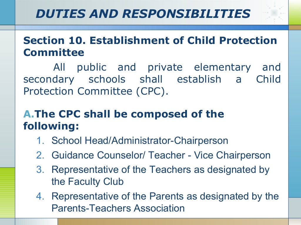 Deped child protection policy
