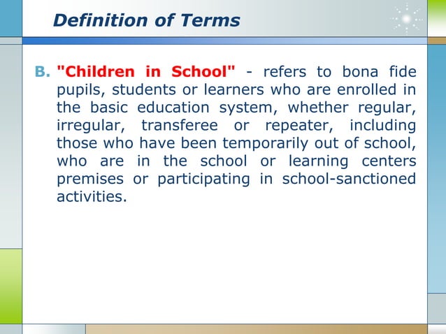 Deped Child Protection Policy