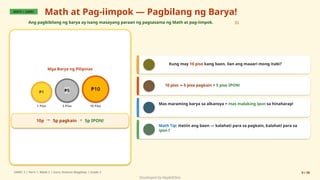 Barya Math Pag-iimpok at Pagtitipid Kasama ang Pamilya para sa Kinabukasan: GMRC ...