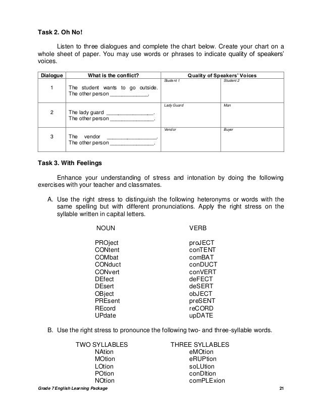 Deped Grade 7 English Module 1st Quarter