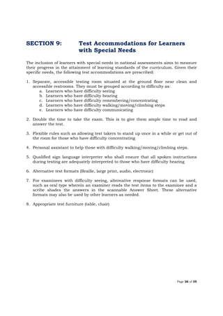 Dep ed order do-s2016_55 k-12 assessment policy | PDF