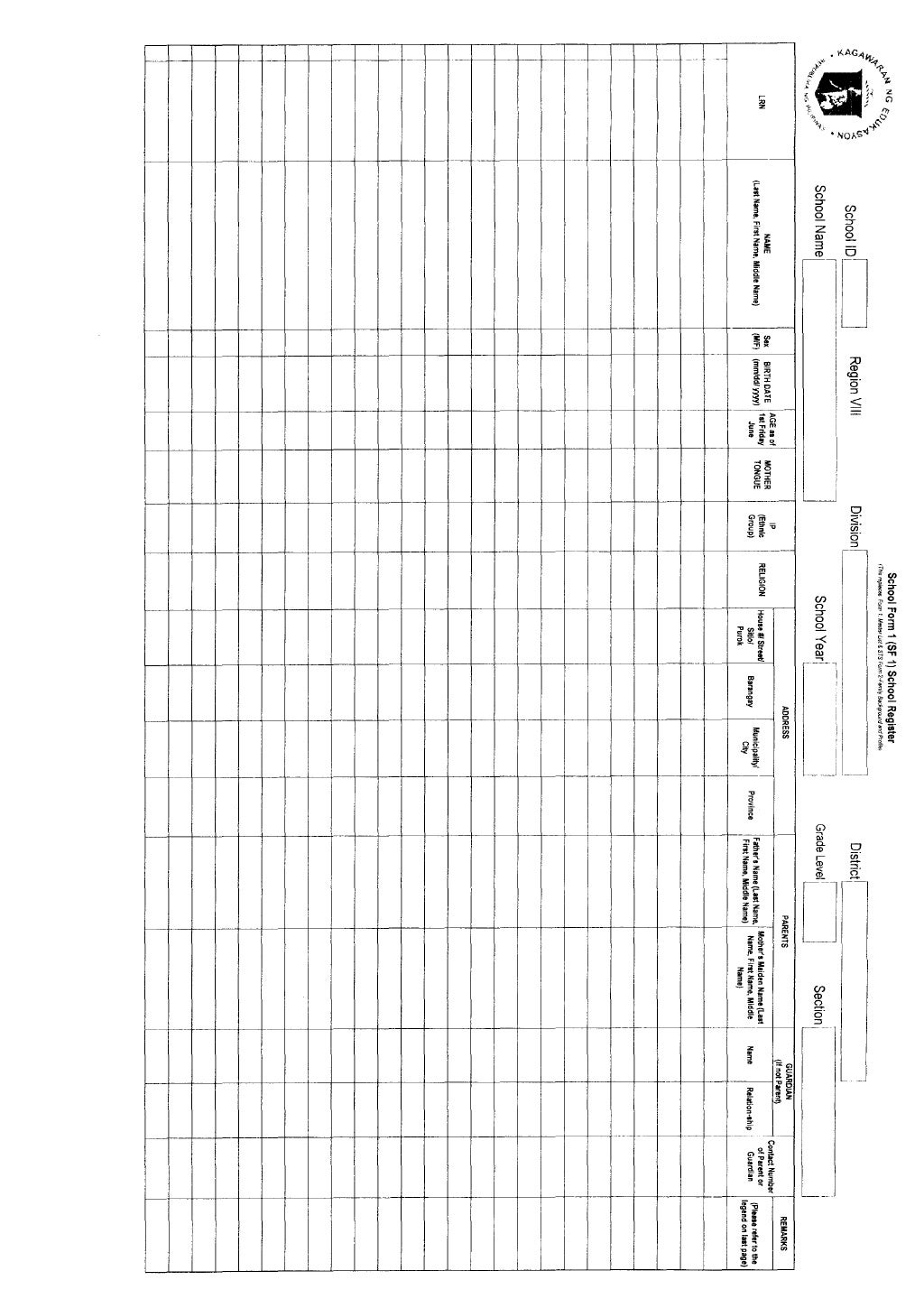 Deped order no.4,s2014 modified school forms