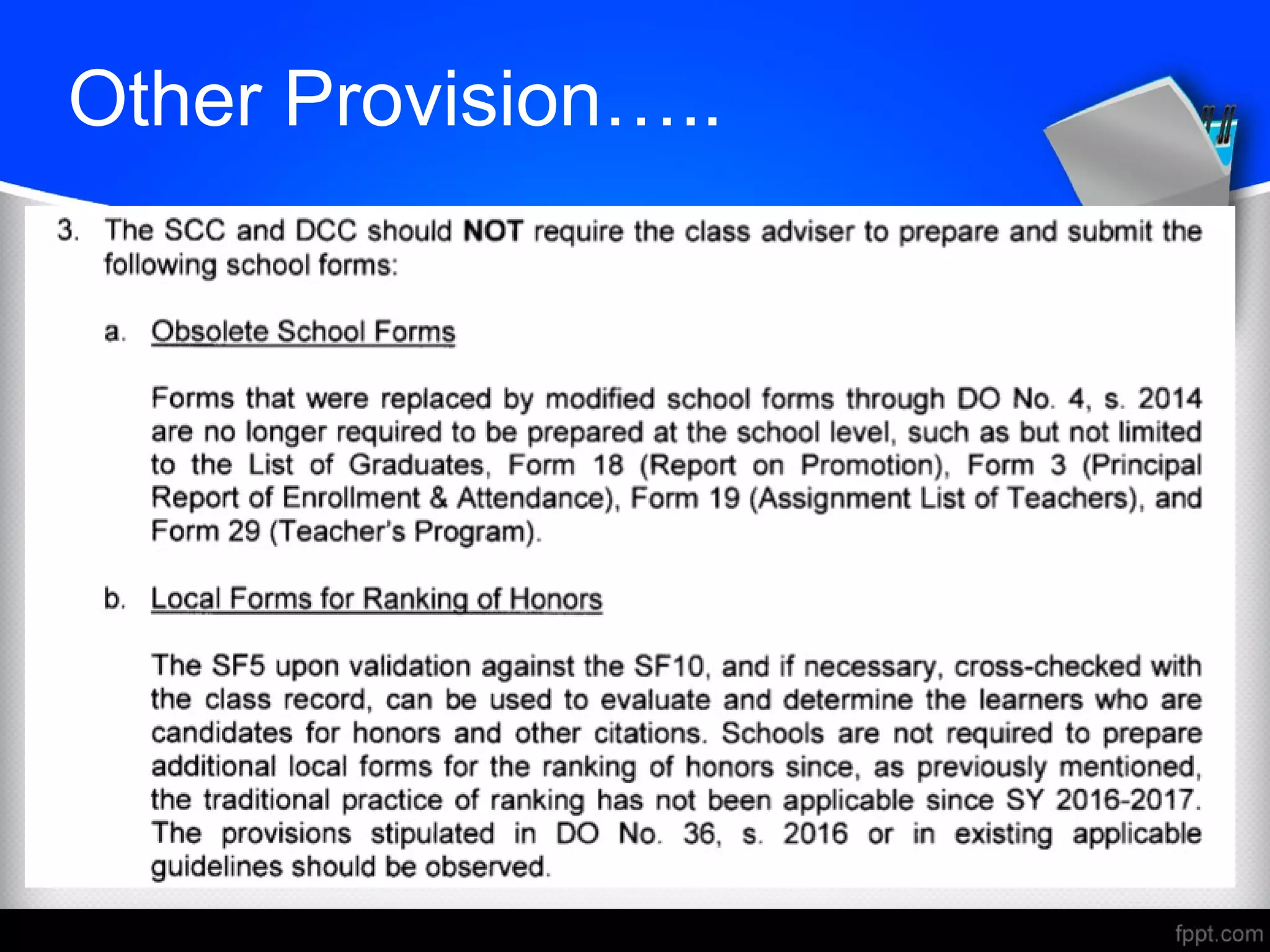 Other Provision…..