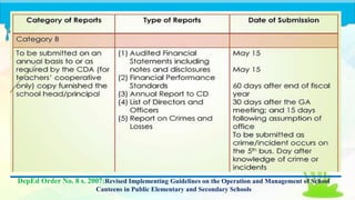 Dep ed order no. 8 s. 2007