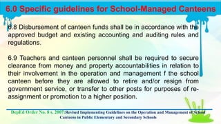 Dep ed order no. 8 s. 2007