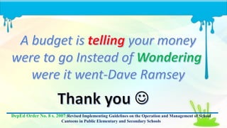 Dep ed order no. 8 s. 2007