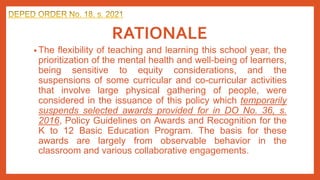 DEPED ORDER No 18, s. 2021.pptx