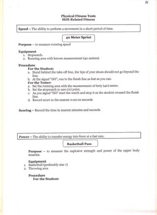 Dep ed physical fitness test | PDF