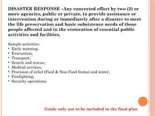 Dep Ed SCHOOL DISASTER PLANNING WORKSHOP | PPTX