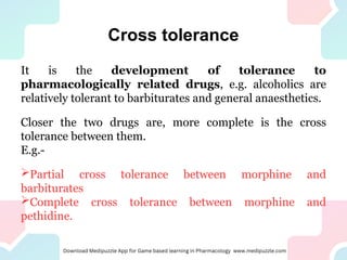 Understanding Drug Dependence, Tolerance, and Tachyphylaxis in ...
