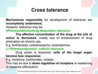 Understanding Drug Dependence, Tolerance, and Tachyphylaxis in ...