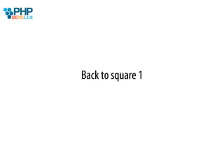 Back to square 1
 