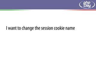 I want to change the session cookie name
 