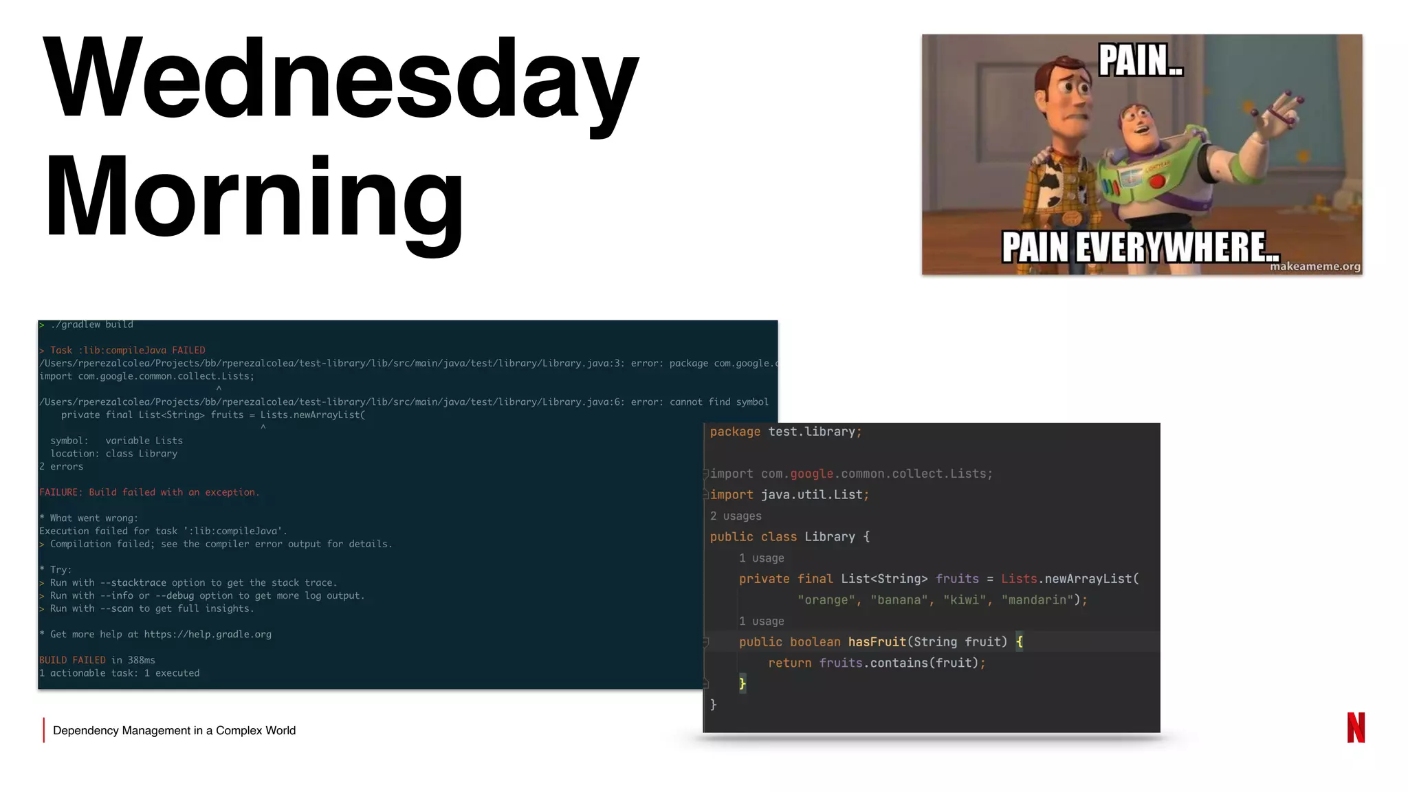 Dependency Management in a Complex World
Wednesday
Morning
 