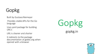 Dependency management in golang | PPT