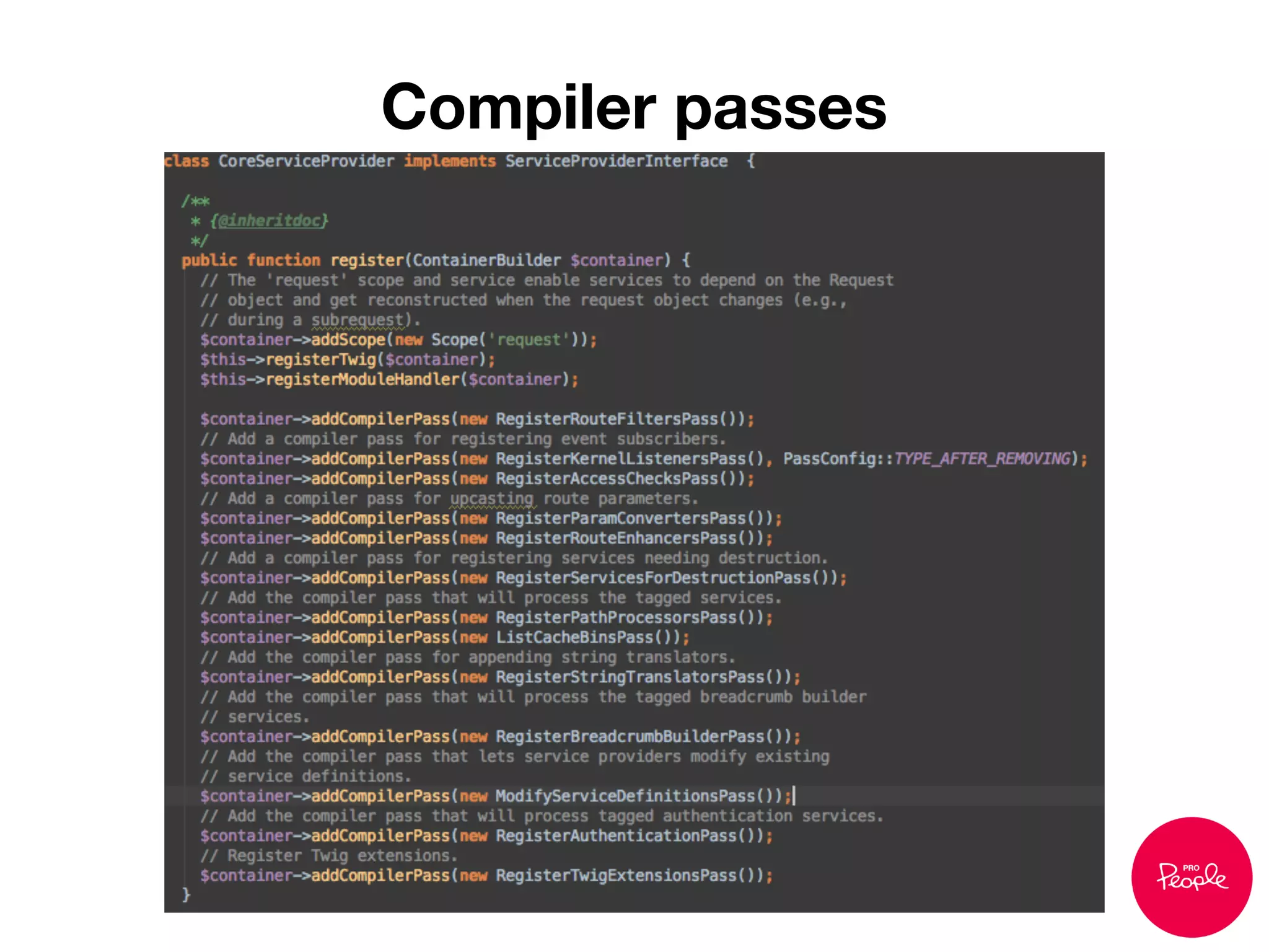 Compiler passes
 