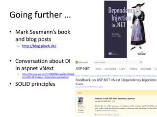 Dependency injection - the right way | PPTX