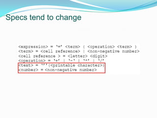 Specs tend to change7