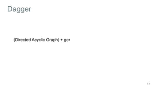 Dagger
(Directed Acyclic Graph) + ger
13
 